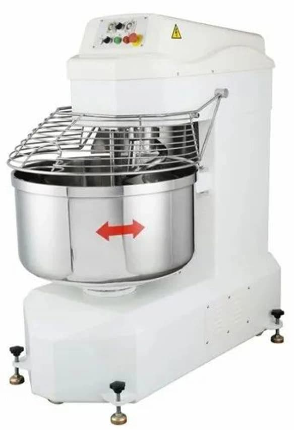 MS Coated 75 Kg Flour 120 Kg Dough Spiral Mixer / Dough Mixer, For Industrial