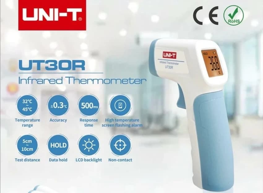 INFRARED THERMOMETER - UNI-T INFRARED THERMOMETER, Model Name/Number: UT30R