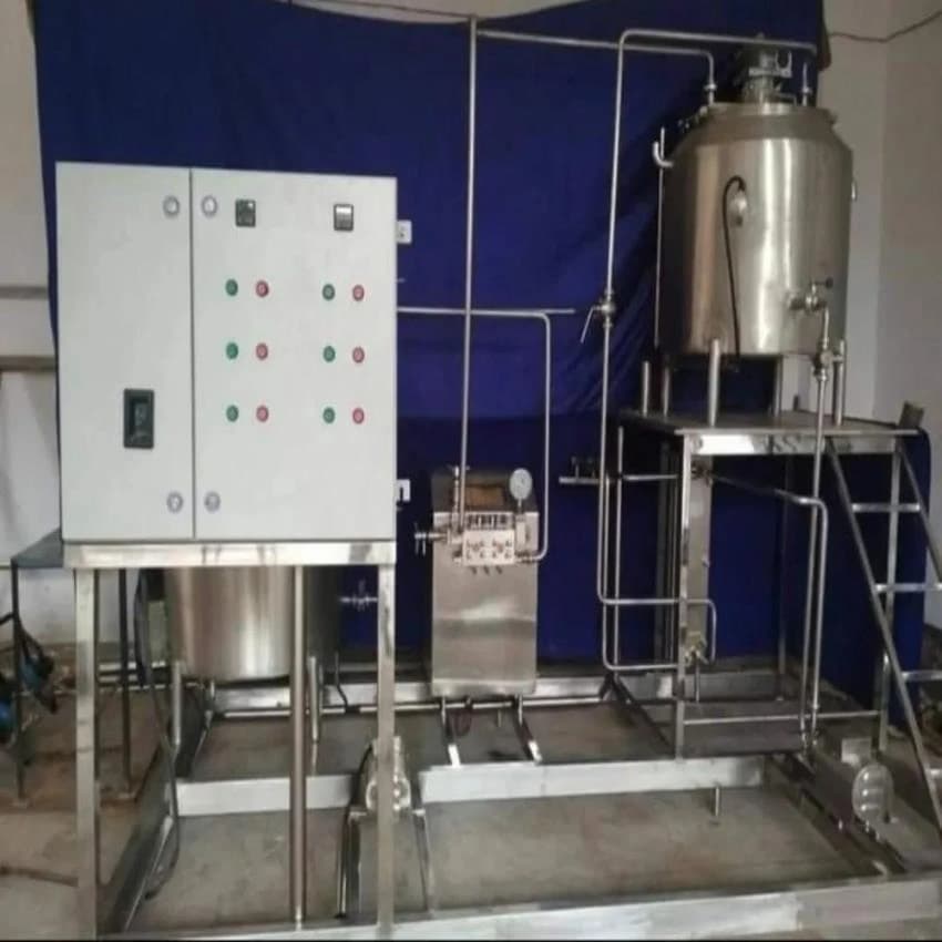 Mini dairy plant with Milk Heating Batch Pasteurizer plant, Capacity: 200 L