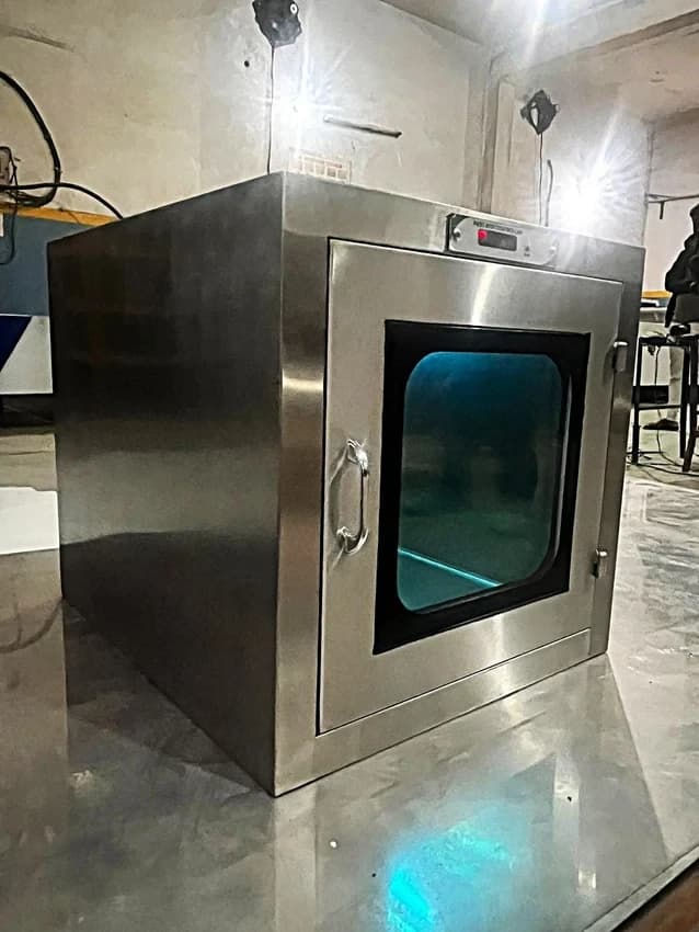 Pharma 600x600mm Stainless Steel Static Pass Box, Material: SS-304