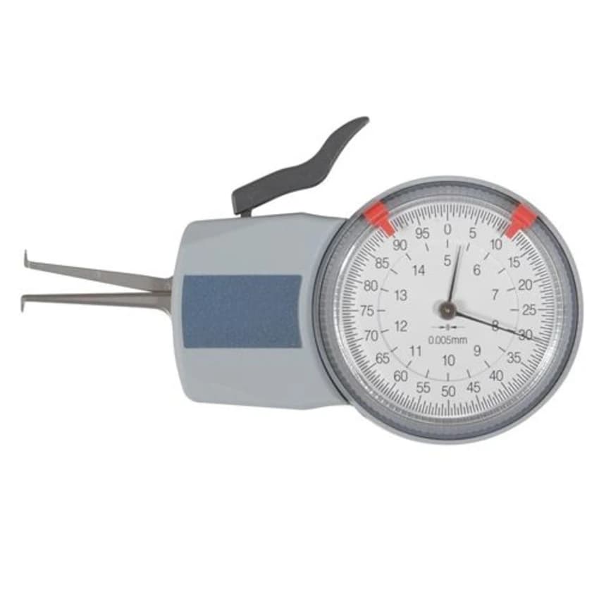 Mild Steel Analog Dial Caliper Gauges, Shape: Round