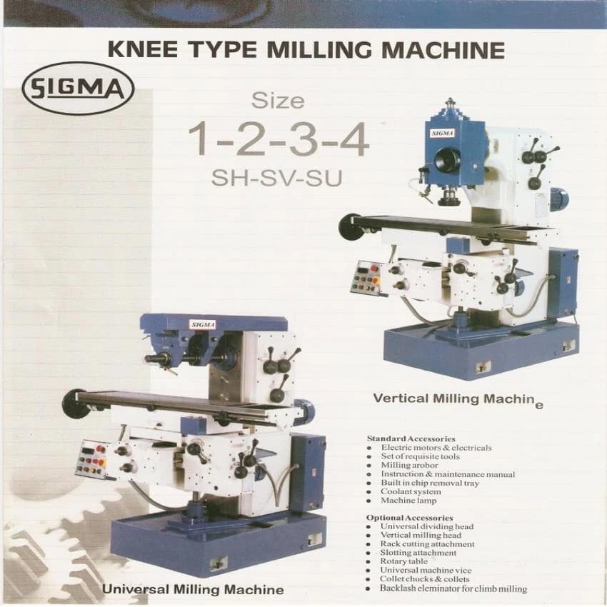 SIGMA Aluminium Milling Machine, Model Name/Number: Su-sv-sh