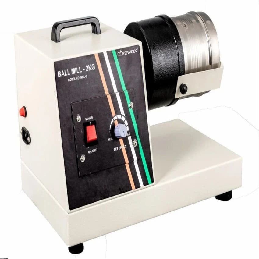 50W Mild Steel MESWOX MBM-20 Laboratory Ball Mill, For Laboratories, Capacity: 2 Kg
