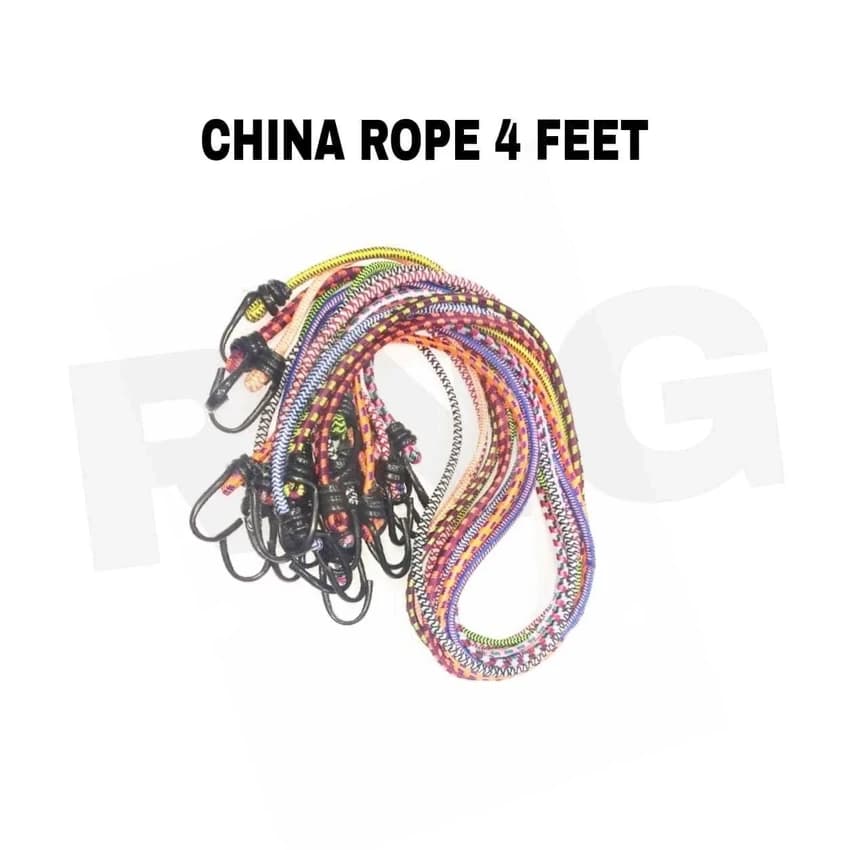 Black CHINA ROPE 4 FEET, Printed, For Bag