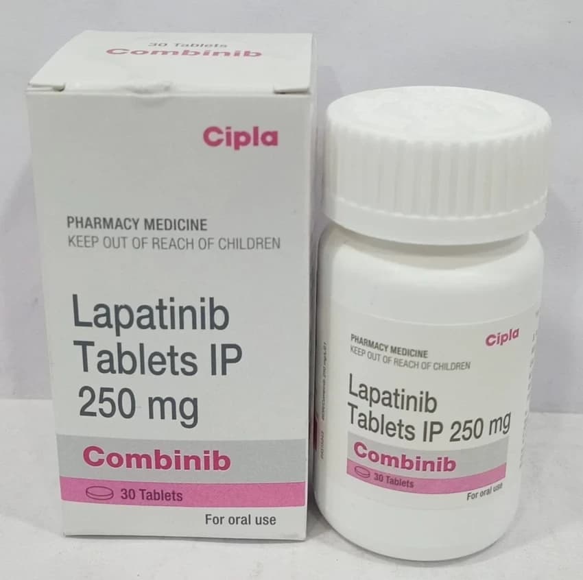 Combinib Lapatinib 250 mg Tablet, Packaging Size: 30 Tablets