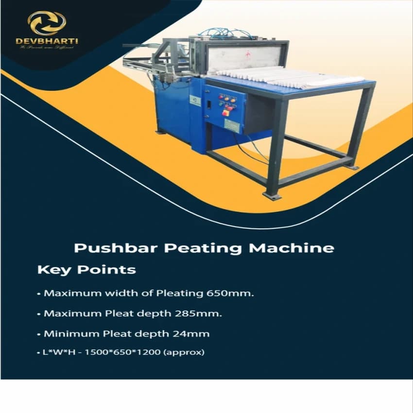 Automatic Paper & Wire Mesh Pleating Machine Pushbar Pleating Machine