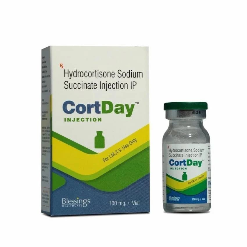 Hydrocortisone Sodium Succinate Injection IP, 100mg