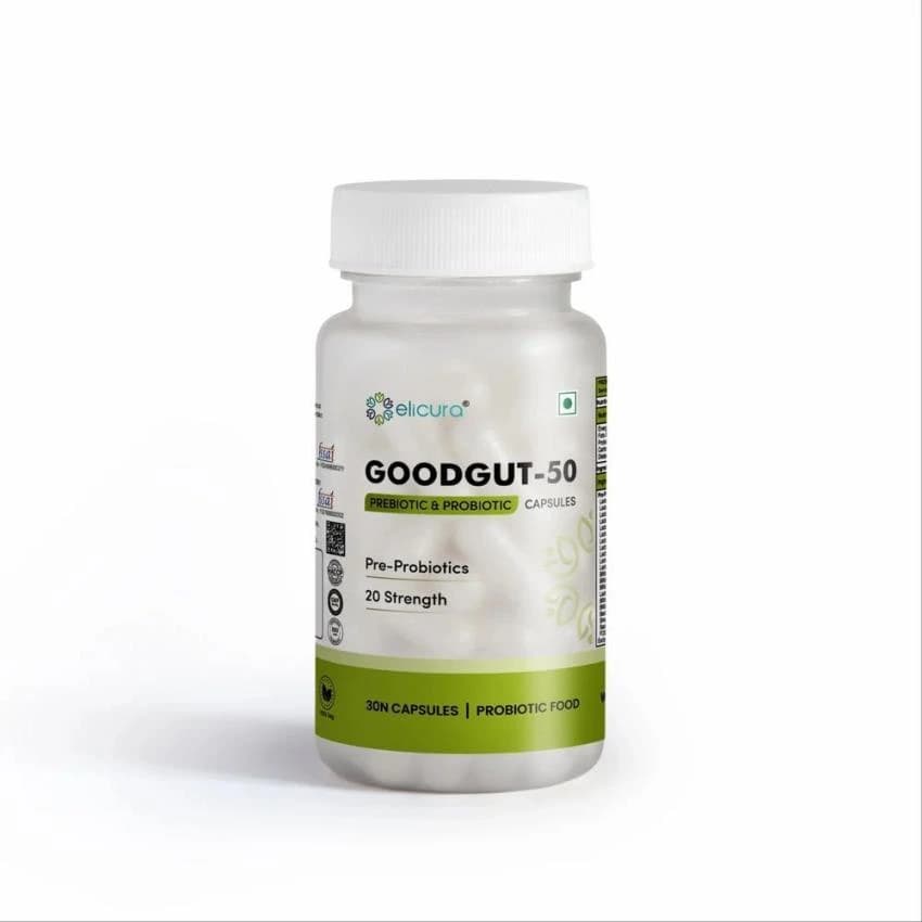 Elicura - GoodGut-50 Prebiotic/Probiotic Supplement (30 Veg Capsules)