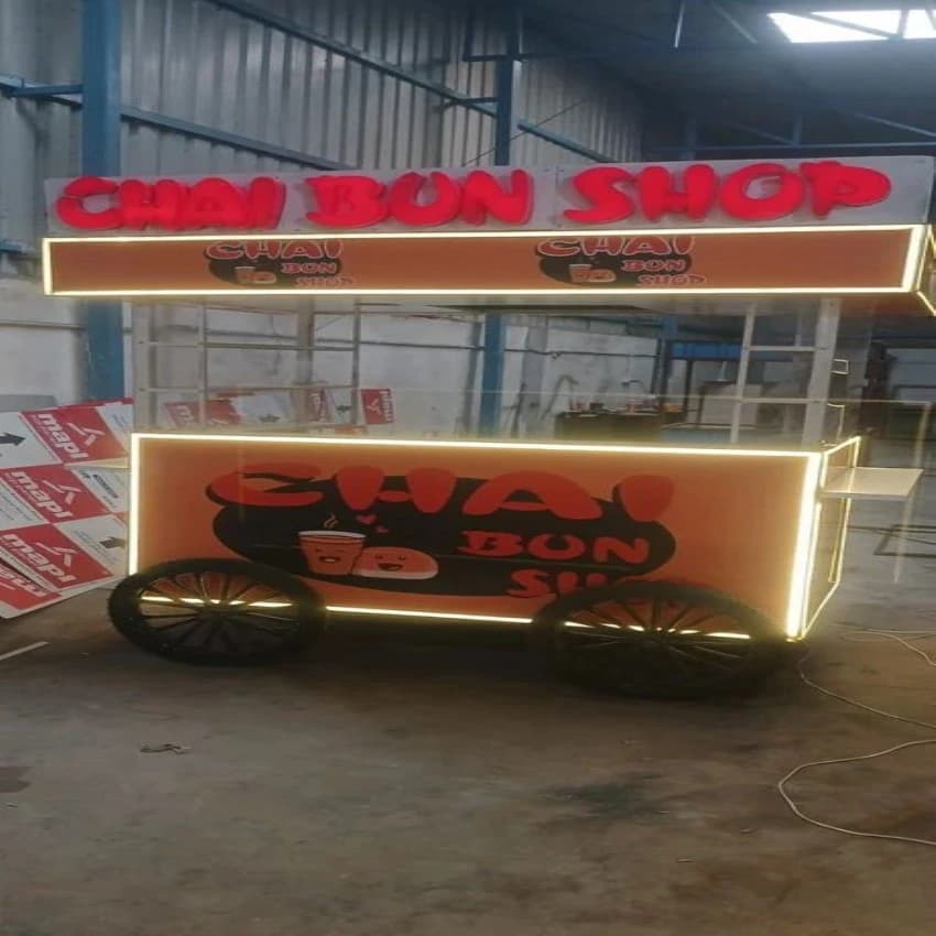 Stainless Steel Tea Bun Cart, Load Capacity: 500 kg