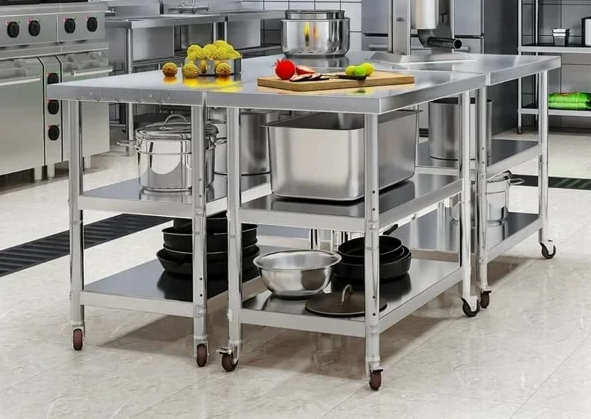 Steel Service Table Trolley