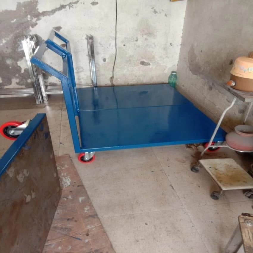 RACHANA Mild Steel Industrial Material Handling Trolley