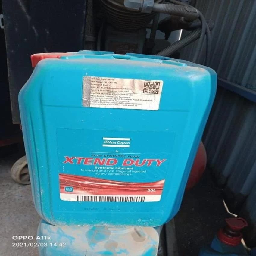 Atlas copco Rotary screw Roto Xtend Compressor Oil (P No. 2901170100), Packaging Type: Drum