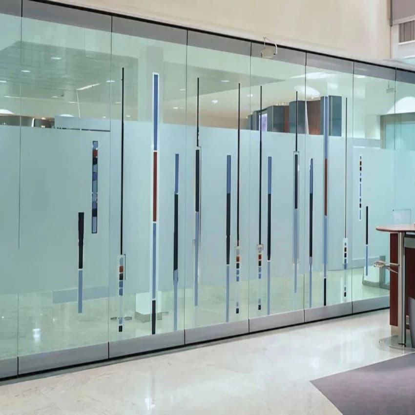 Plain Transparent Glass Partition, For Office, Shape: Rectangular
