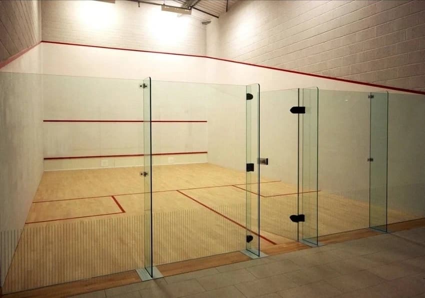 12mm Squash Court Glass Back Wall Service