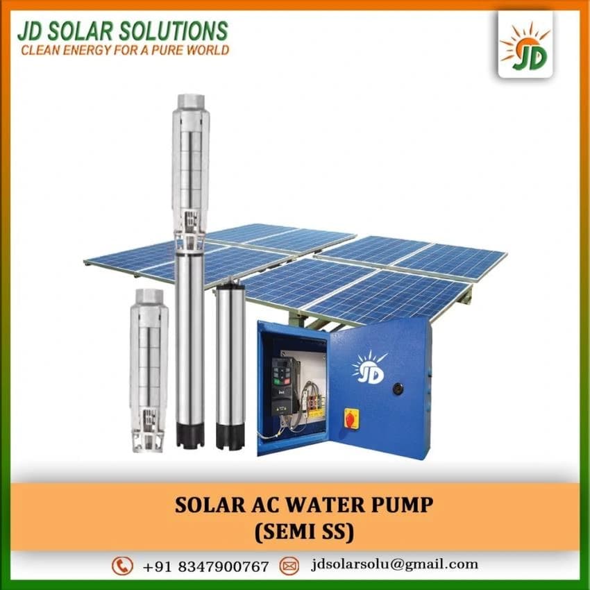 JD 60 M 1 Hp Semi SS Solar Submersible Water Pump Set