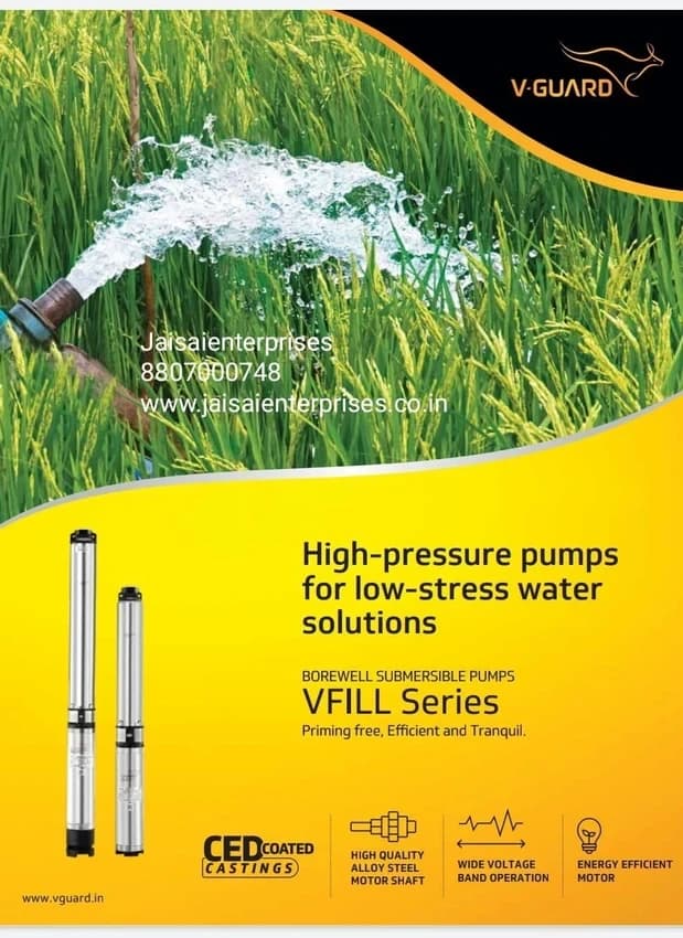 1 HP 21-91 m V-Guard Submersible Pump, Model Name/Number: VOSV-F120