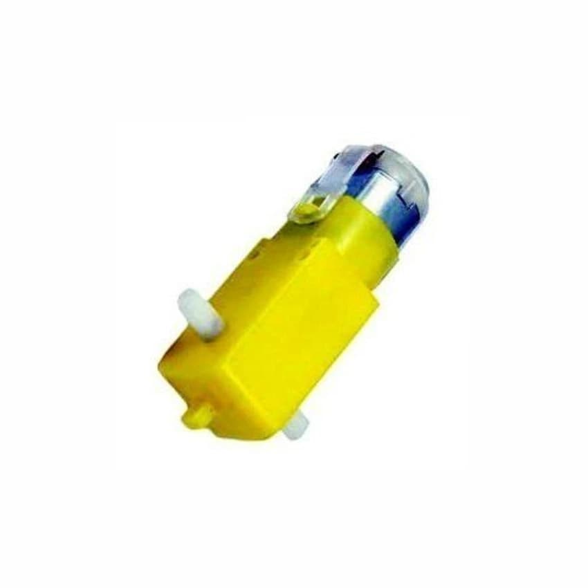 Duel Shaft BO Motor 150 Rpm With Wheel, Black and Yellow, 3v Or 6v