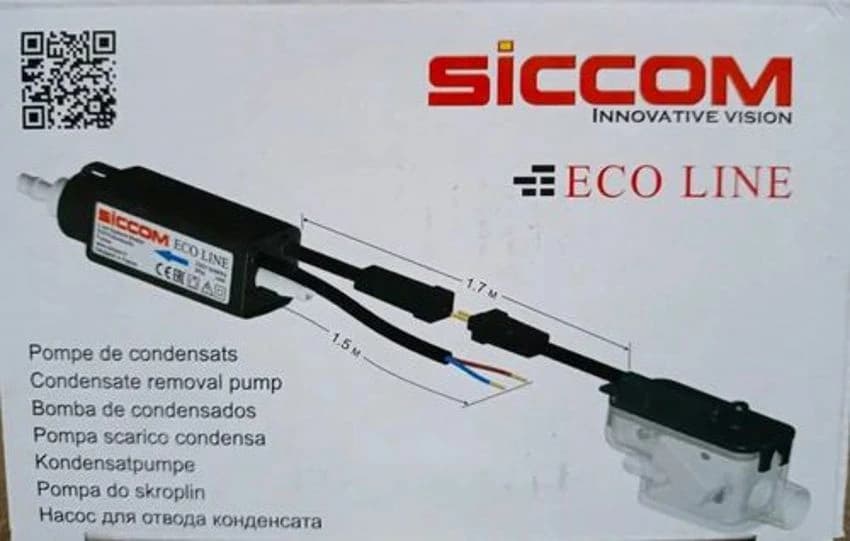 1.5 M 220-240V,50/60Hz SICCOM ECOLINE -Condensate Water Removal Pump ( Drain Pump ), Max Flow Rate: 13.2 L/H