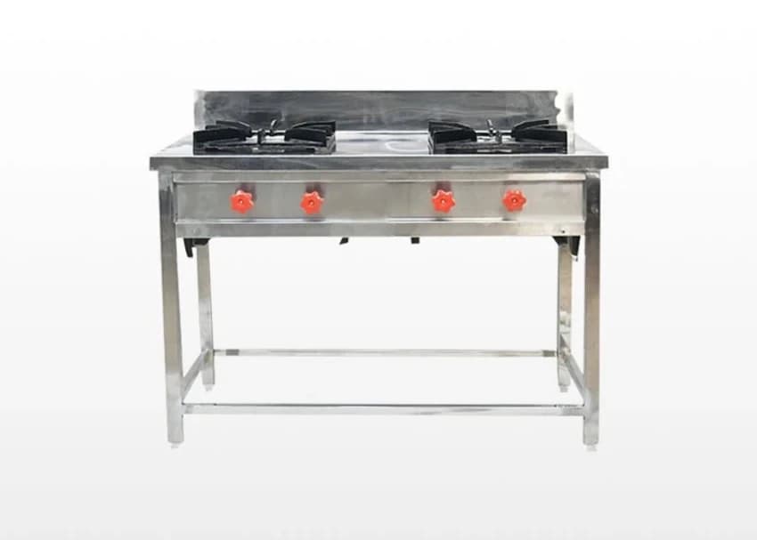 SS Double Burner, Stainless Steel