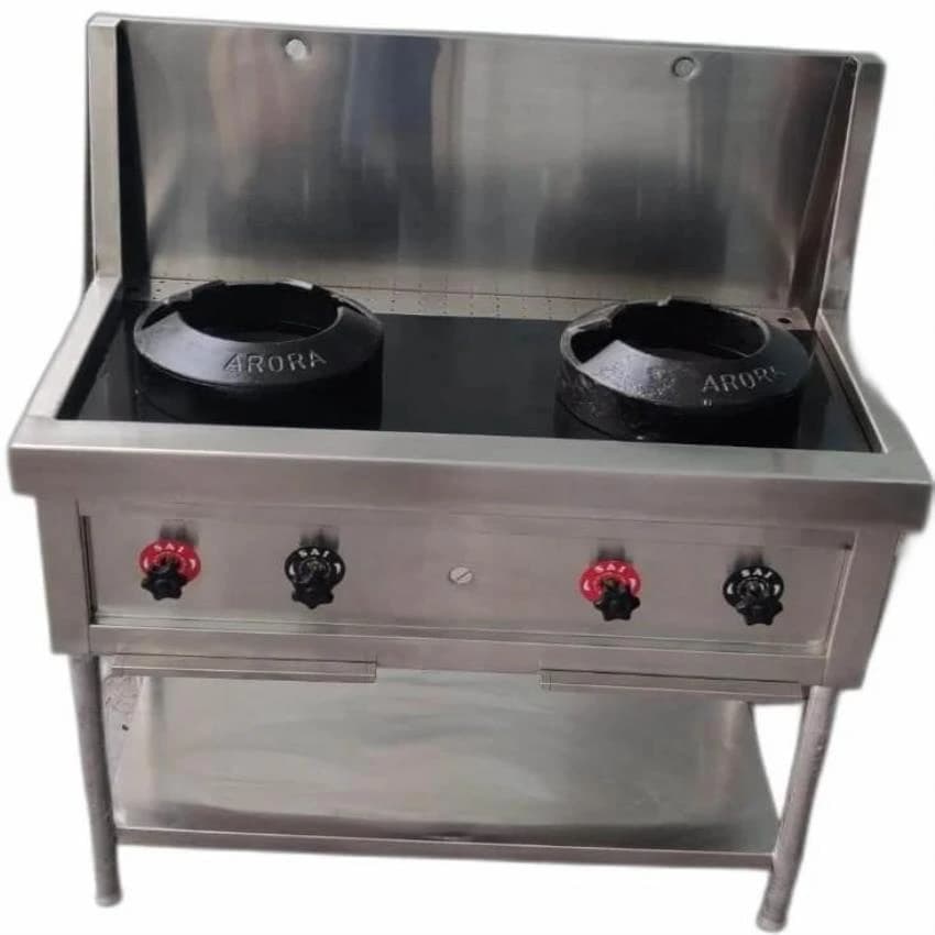 LPG Two Burner Chinese Gas Range, For Commercial, Number Of Burner: 2