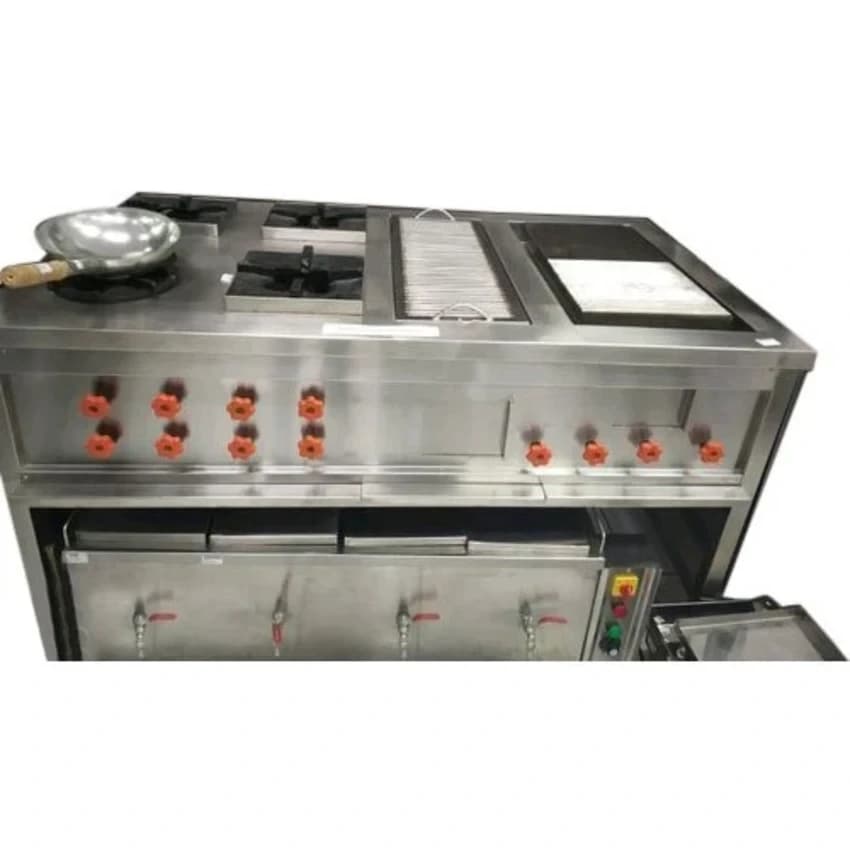 Stainless Steel Gas 4 Burner Cooking Range