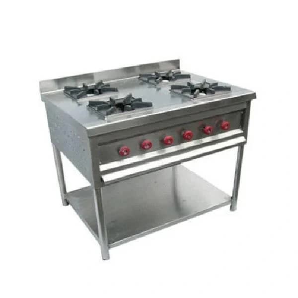 SS Four Burner Cooking Range