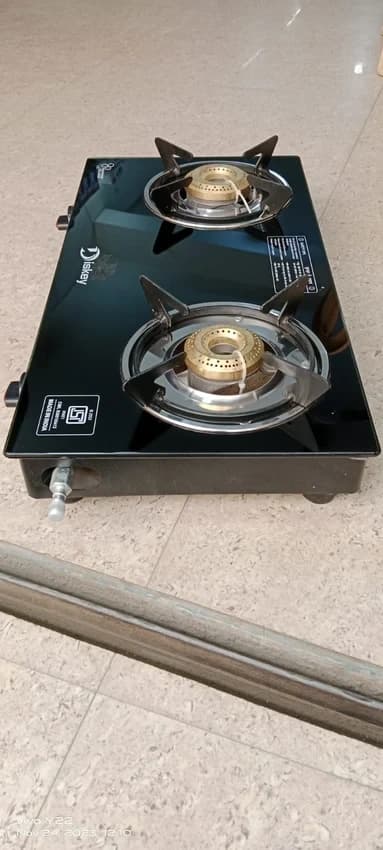 Diskey Glass Top Gas Stove 2 Burner, For Kitchen