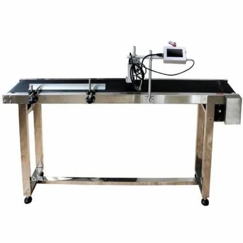Industrial Thermal Inkjet Printer With Stainless Steel Conveyor And Sensor