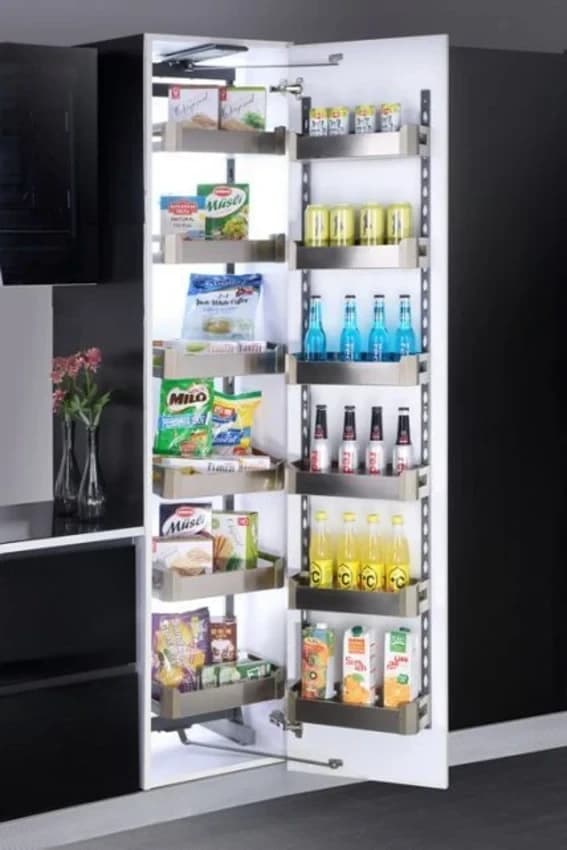 Stainless Steel Modern Kitchen Pantry Unit
