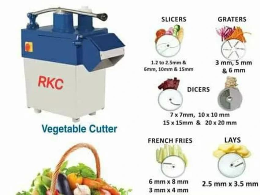 Semi-Automatic Multi Function Vegetable Cutting Machine, 150 -200kg/Hour