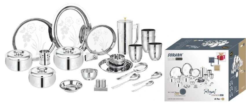Royal 57 Pcs Dinner Set, Stainless Steel