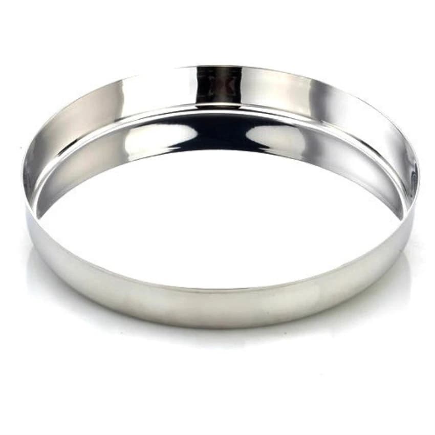 Silver Stainless Steel Round Dinner Plate