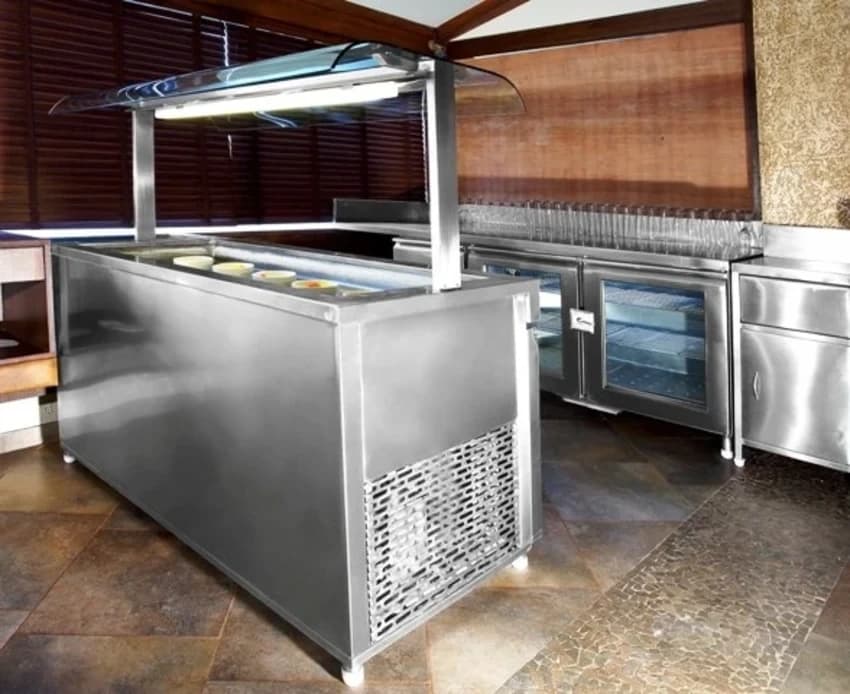 Stainless Steel Restaurant Salad Counter