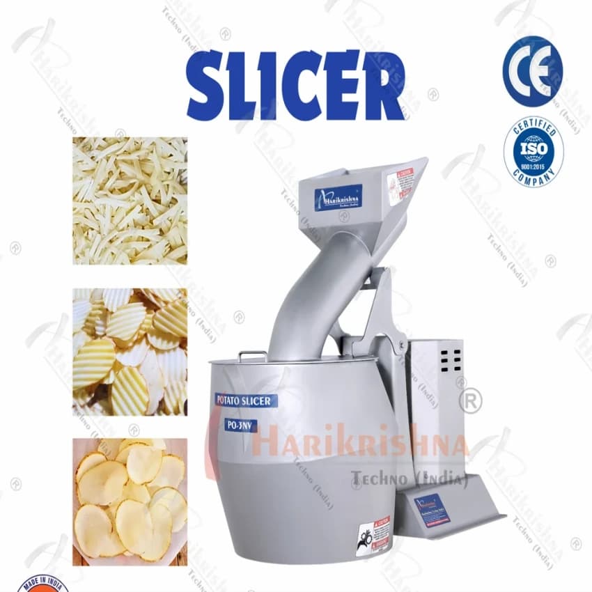 Stainless Steel Potato Slicer Machine, More Than 500 kg/hr