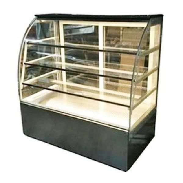 48 Inch Curved Glass Display Counter, 2 Unit