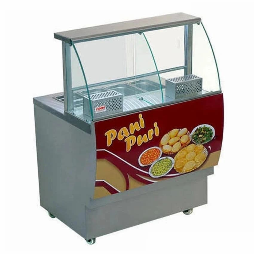 Stainless Steel Golgappa Counter, For Street Food Stall