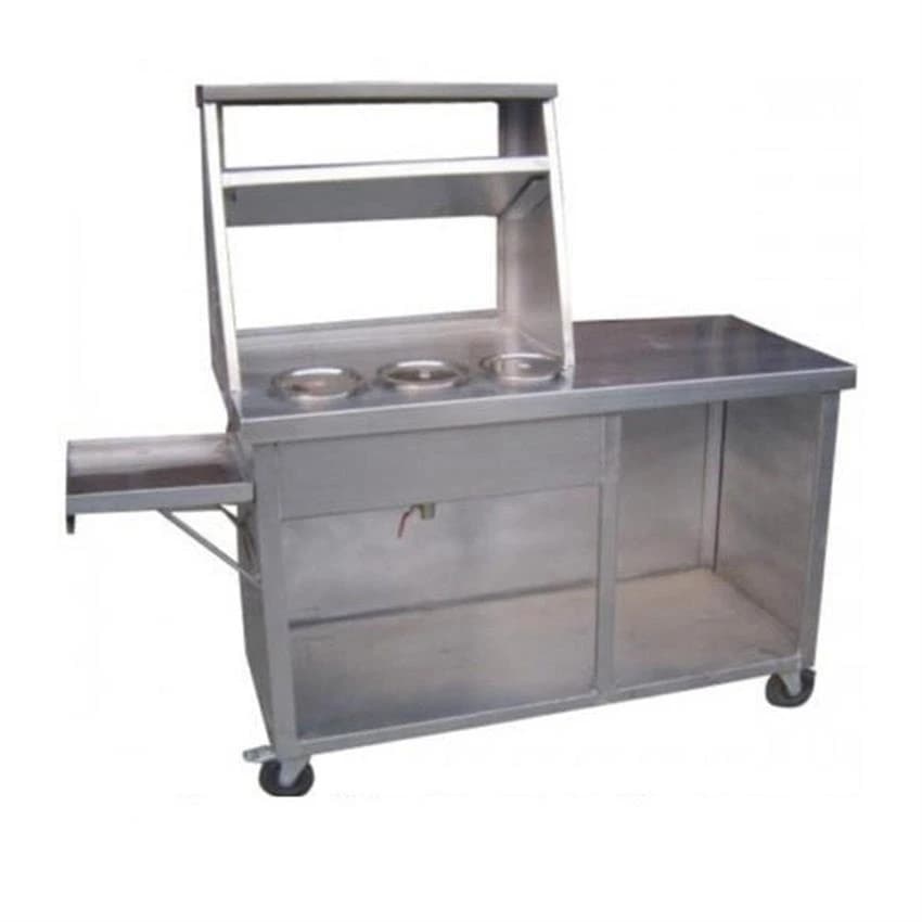 Stainless Steel Modern Golgappa Display Counter