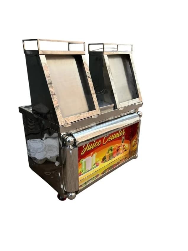 Stainless Steel Fruits Juice Display Counter