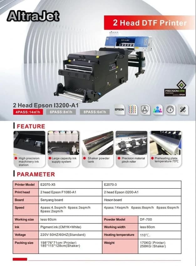 Color Coated T Shirt Dtf Printer 24 Inch, 230