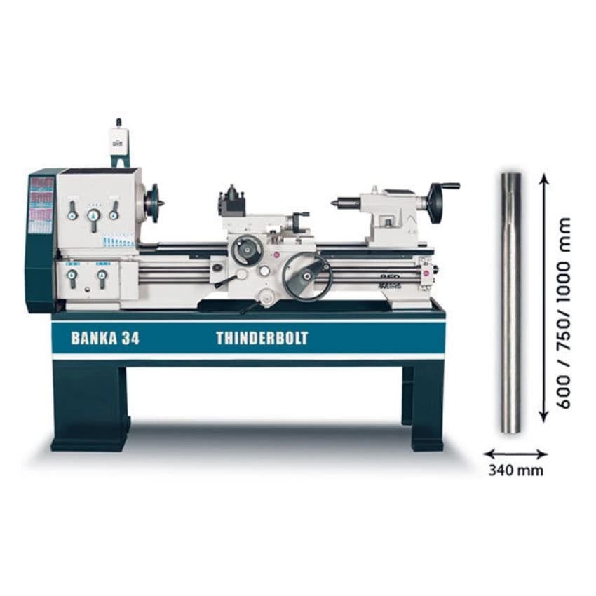 Light Duty All Gear Lathe Machine Banka 34 Thunderbolt