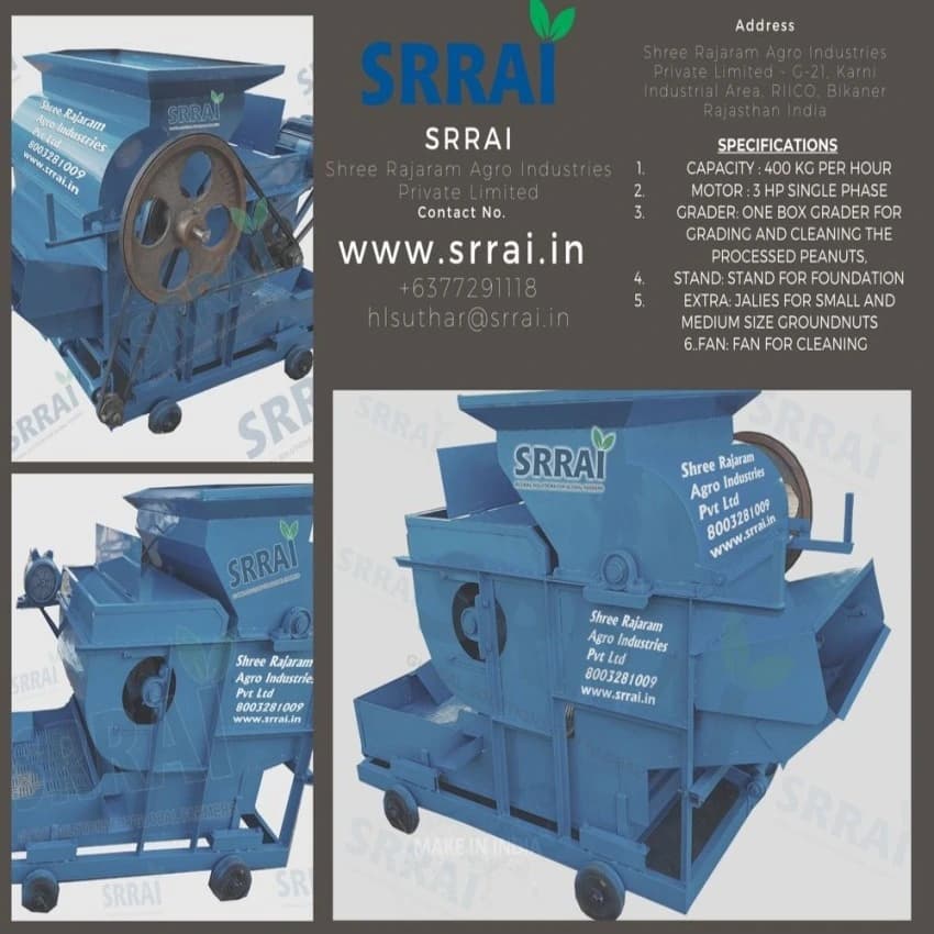 Semi-Automatic Painted Mungfali Machine, 3 HP, Single Phase