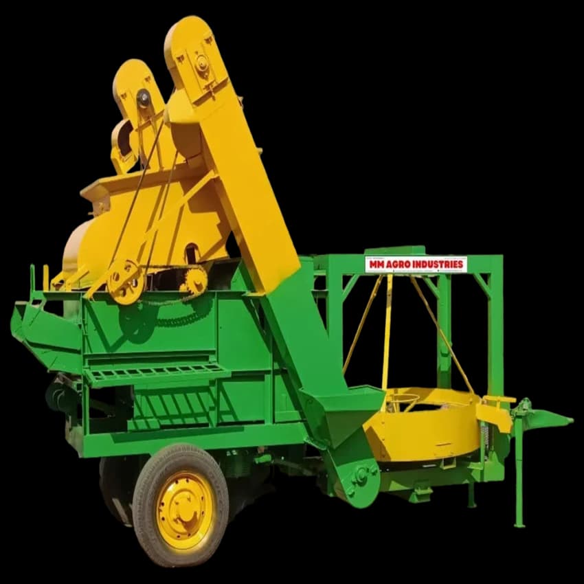 Painted Automatic Tractor Operator Peanut Shelling Machine, Three Phase