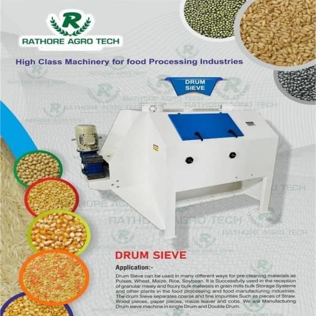 Rathore Mild Steel Rotary Seeds Cleaner, For Industrial