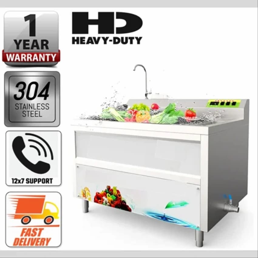 Best small commercial air bubble fruit and vegetable cleaner washer disinfectant machine in india