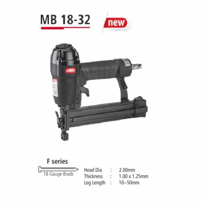 MB18-32 Brad Nailer Pneumatic 10-32mm , Miles, 18 gauge, Warranty: 6 months