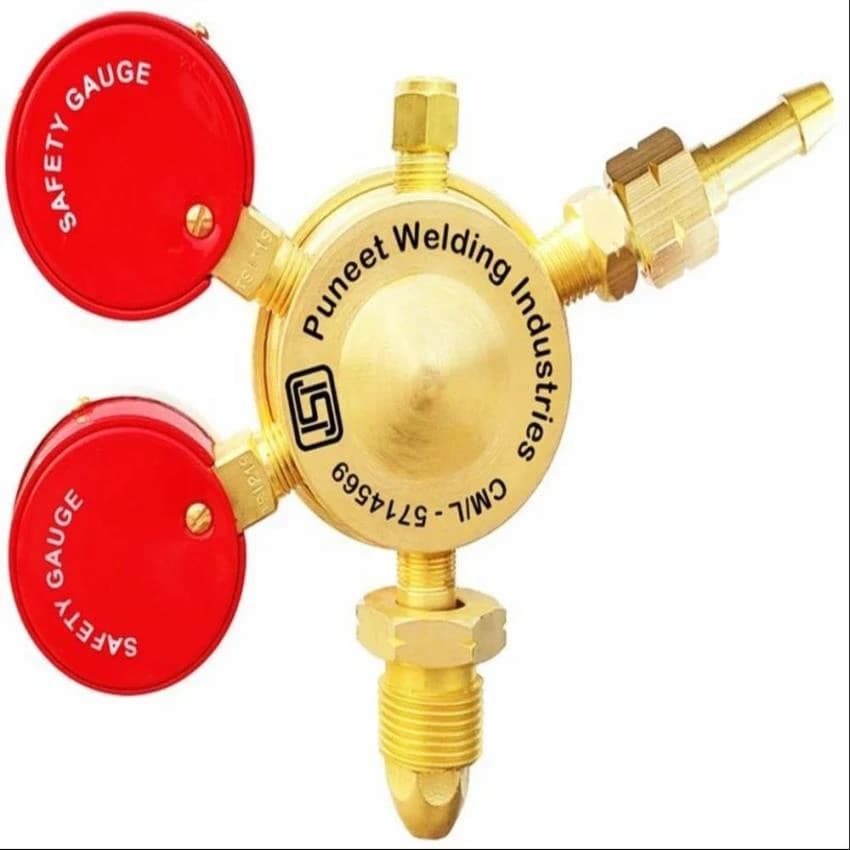 Forged Brass Seema Single Stage Hydrogen Gas Pressure Regulator, For Industrial