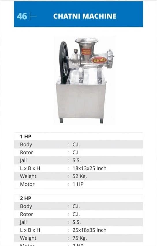 Auotmatic Ci Chatni Machine