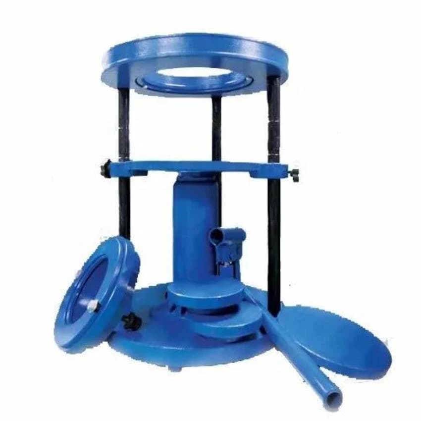 Blue Mild Steel Universal Extruder Frame Hydraulic, Automation Grade: Semi-Automatic