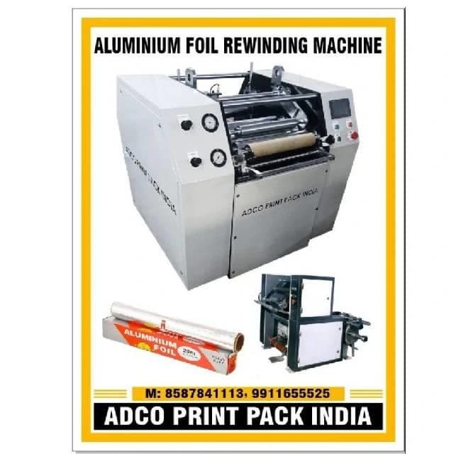 Aluminium foil / kitchen Foil Rewinding machine, Production Capacity: 5000 Rolls/day
