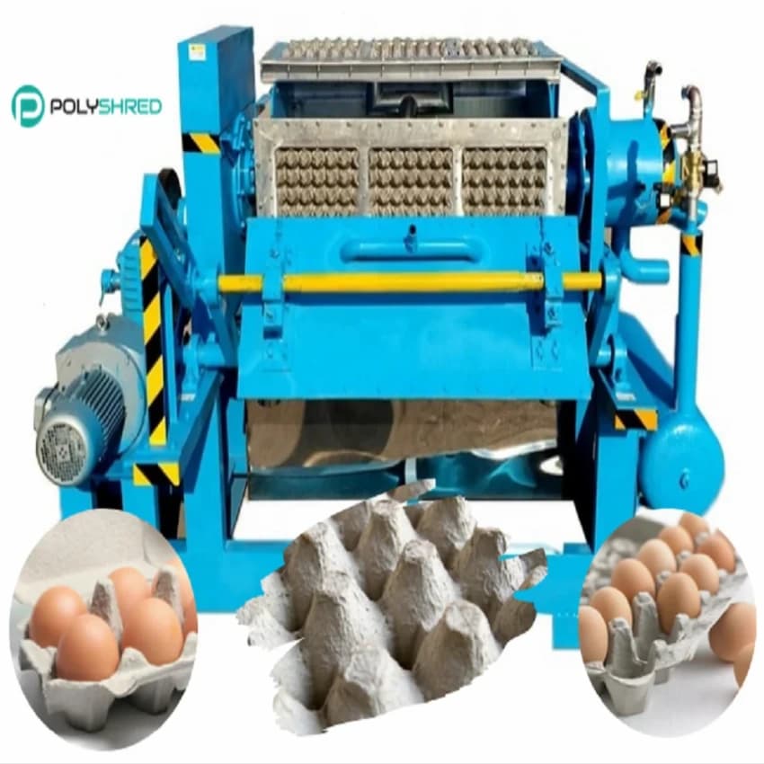 Waste Paper Polyshred Egg Tray Making Machine, 33 kW